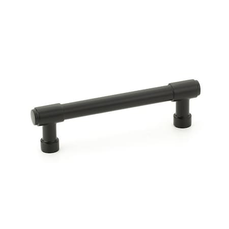 Emtek Jasper Cabinet Pull with 4 in Center to Center Flat Black Finish 86687US19